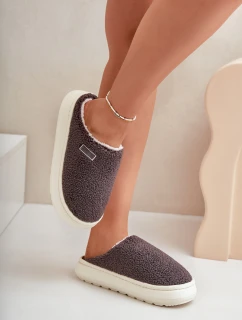 Zateplené papuče na hrubej podrážke Big Star MM274134 Dark Grey