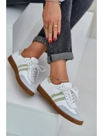 Zazoo N1068 Dámske kožené nízke tenisky White
