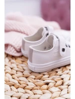 Dziecięce Skórzane Trampki BIG STAR EE374035 Białe