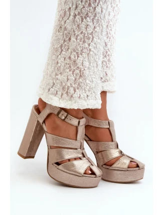 Sandále na podpätku model 198400 Step in style Sandále na podpätku model 198400 Step in style