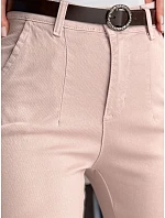 Dámske bavlnené slim fit nohavice s opaskom TAIRONIK ružové FashionStreet UY2548 Dámske bavlnené slim fit nohavice s opaskom TAIRONIK ružové FashionStreet UY2548
