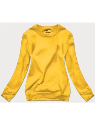 Svetlo žltá dámska tepláková mikina so sťahovacími lemami (W01-28)