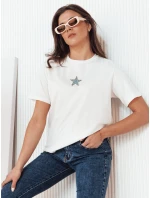 Dámske tričko STAR POWDER ecru FashionStreet RY2257