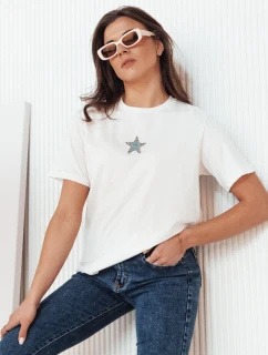 Dámske tričko STAR POWDER ecru FashionStreet RY2257