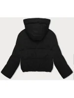 Dámska krátka čierna prechodná bunda s odnímateľnou kapucňou J Style (16M9088-392)