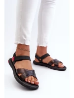Pachnące Sandały Na Płaskiej Podeszwie ZAXY JJ285011 Czarne