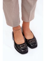 Skórzane Baleriny Z Ozdobą D&A MK51-059 Czarne