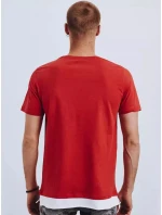 Pánske tričko s potlačou červené FashionStreet RX4651