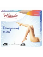 Priehľadné pančuchové nohavice bez zosilneného sedu TRANSPARENT 15 DEN - Bellinda - almond Priehľadné pančuchové nohavice bez zosilneného sedu TRANSPARENT 15 DEN - Bellinda - almond