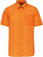 Kariban K 551 Popelínová košeľa „Ace“ s krátkym rukávom 20.K551 oranžová