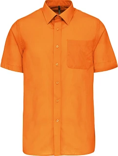 Kariban K 551 Popelínová košeľa „Ace“ s krátkym rukávom 20.K551 oranžová