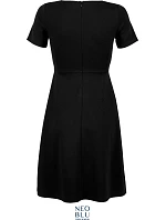 NEOBLU Camille Šaty s krátkymi rukávmi 24.3171 deep black NEOBLU Camille Šaty s krátkymi rukávmi 24.3171 deep black