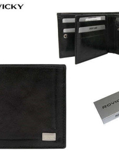 Pánske peňaženky Kožená peňaženka PC 107 BAR 2519 Blac black