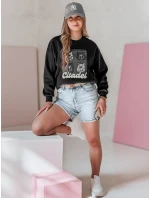 Dámska nadrozmerná mikina s medvedíkmi MISOBEARS black FashionStreet BY1437