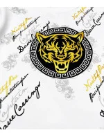 Biela pánska mikina s potlačou (8B1106-1)