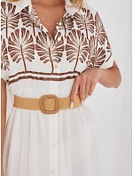 Šaty IR SK 2689 2.87 bielo-hnedé