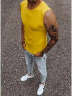 Pánske tričko bez rukávov bez potlače žlté FashionStreet RX4920 Pánske tričko bez rukávov bez potlače žlté FashionStreet RX4920