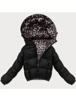 Dámska obojstranná krátka bunda Minority black camouflage (M6-6001-1)