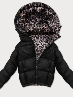 Dámska obojstranná krátka bunda Minority black camouflage (M6-6001-1)