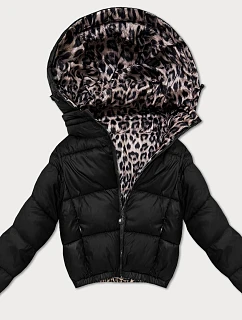 Dámska obojstranná krátka bunda Minority black camouflage (M6-6001-1)