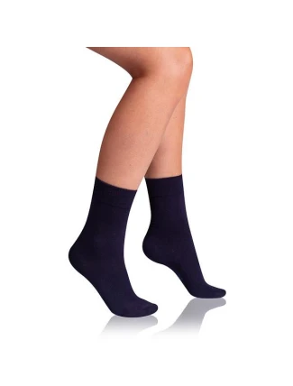 Dámske bambusové ponožky BAMBUS LADIES COMFORT SOCKS - BELLINDA - tmavomodré