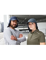 Daiber MB 6243 6-panelová čiapka s ochranou krku 03.6243 tmavozelená