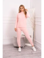 Dvojdielny sveterový set alpaka púdrovo ružový