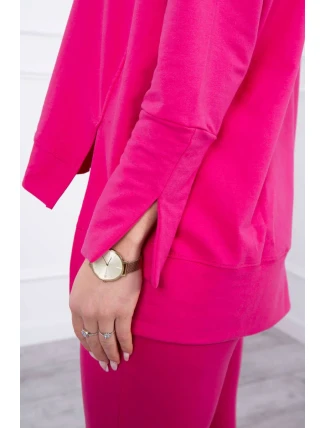 Súprava s oversize blúzkou fuchsiovej farby Súprava s oversize blúzkou fuchsiovej farby