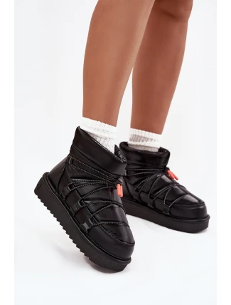 Śniegowce Damskie Na Platformie D.Franklin DFSH370020 Czarne