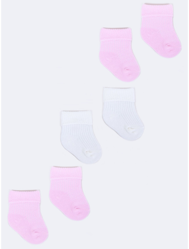 Yoclub Dievčenské ponožky 3Pack SKA-0009U-0000-003 Multicolour