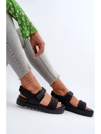 Dámske sandále na platforme Big Star black Dámske sandále na platforme Big Star black