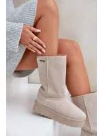 Snežnice s vysokou platformou Big Star OO274894 Light Beige