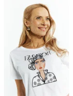 Dámske tričko TSH0190-000 White pattern b- Monnari Dámske tričko TSH0190-000 White pattern b- Monnari