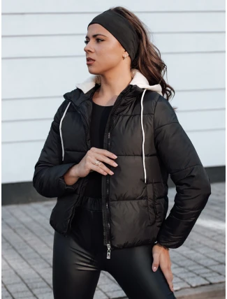 Dámska zimná páperová bunda NORDPUFF s kapucňou čierna FashionStreet TY4616