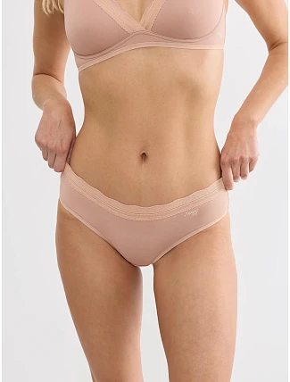 Dámske nohavičky GO Blush Hipster 2P Cameo Brown, hnedé - SLOGGI Dámske nohavičky GO Blush Hipster 2P Cameo Brown, hnedé - SLOGGI