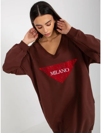 Mikina VI BL 3113.73P tmavo hnedá