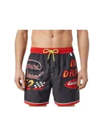 Pánske kúpacie kraťasy - A03880-0QEAL-900 - čierna/červená - Diesel