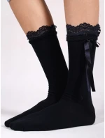 YOCLUB SKA-0163G Dievčenské podkolienky s mašľou 31-34