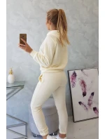 Tepláková súprava s kapucňou ecru Tepláková súprava s kapucňou ecru