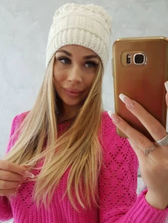 Fleecová čiapka Marta K231 ecru