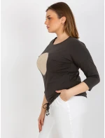 Dámska blúzka RV BZ 8454.20P tmavá khaki - FPrice