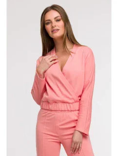 B292 Zavinovacie tričko - koralové