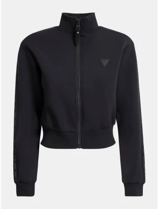Dámska mikina na zips O1YA00KAMN2 - JBLK - Čierna - Guess Dámska mikina na zips O1YA00KAMN2 - JBLK - Čierna - Guess