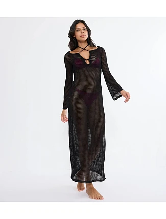 BEACH MYWEAR – Háčkované maxi šaty so šnurovaním a zlatou korálkou Triumph BEACH MYWEAR – Háčkované maxi šaty so šnurovaním a zlatou korálkou Triumph