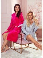 Krátky dámsky župan De Lafense 626 Abigail, kapucňa Krátky dámsky župan De Lafense 626 Abigail, kapucňa