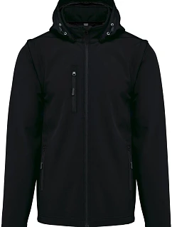 Kariban K 422 Unisex 3-vrstvová softshellová bunda s kapucňou 20.K422 čierna