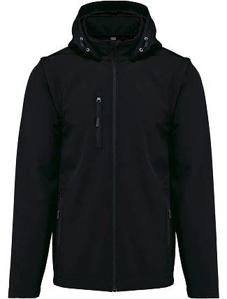 Kariban K 422 Unisex 3-vrstvová softshellová bunda s kapucňou 20.K422 čierna