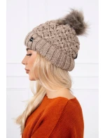 Čiapka K165 tmavo béžová