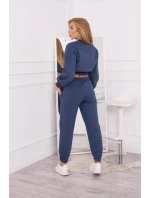 Zateplená súprava s krátkou džínsovou mikinou