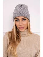 K204 fleecová šiltovka svetlo šedá